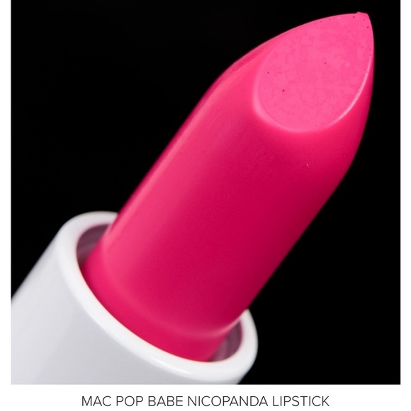 COPY - MAC Pop Babe is a very cool-toned, light-medium fuchsia with a semi-matt… - Picture 2 of 3